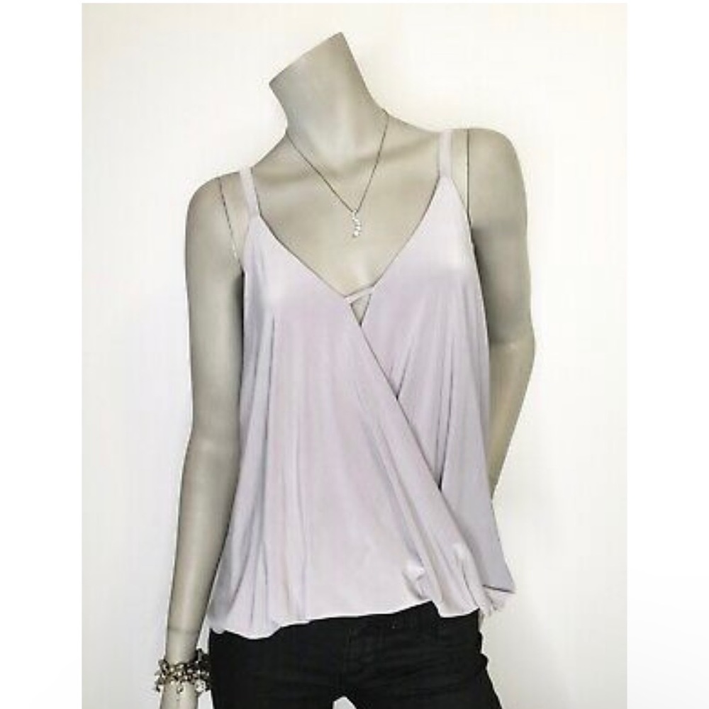 Lulus grey cross-over top